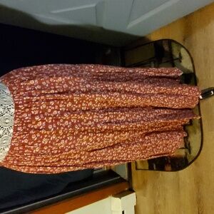 Boho long skirt with pockets